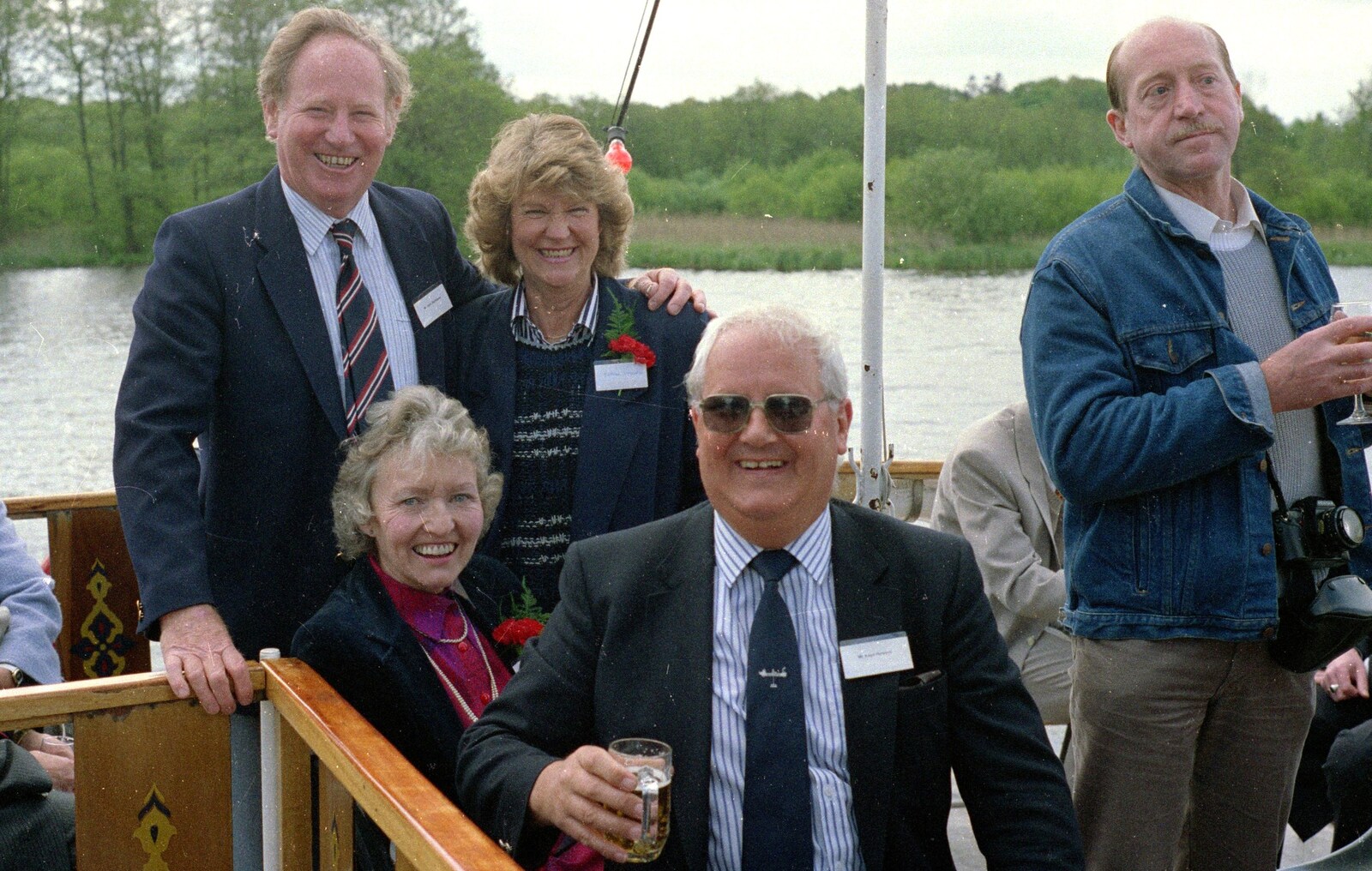 More posed photos from A Soman-Wherry Press Boat Trip, Horning, The Broads, Norfolk - 8th May 1988