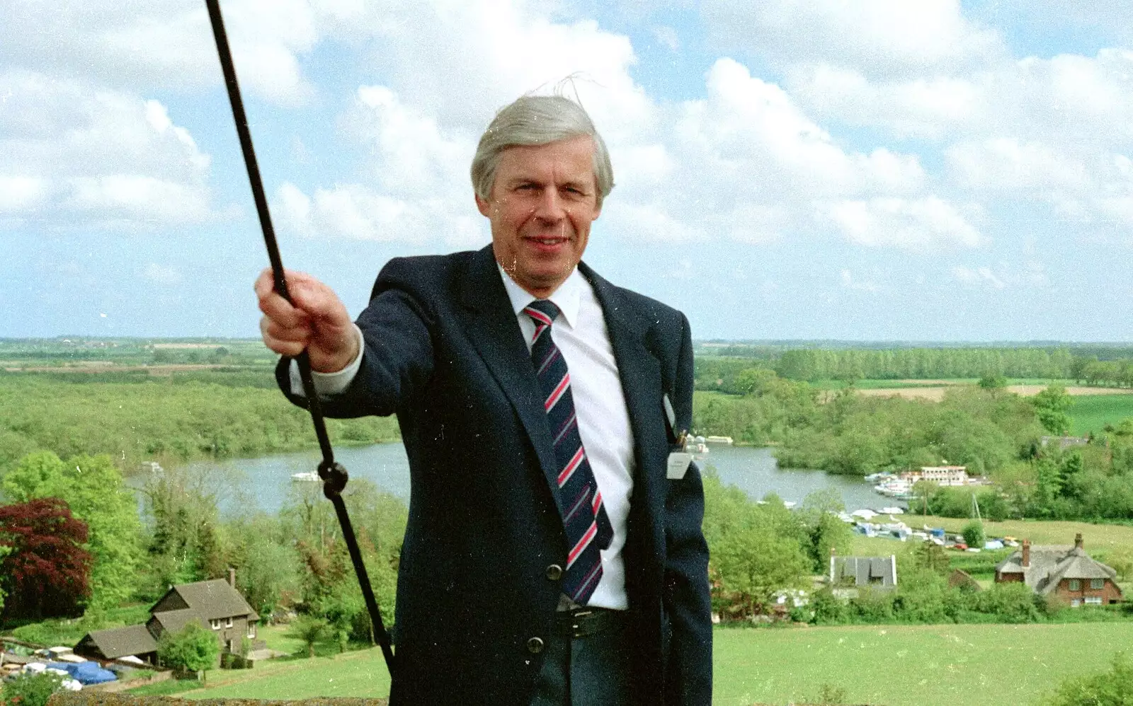 Don Dawson, in boat-club blazer and tie, from A Soman-Wherry Press Boat Trip, Horning, The Broads, Norfolk - 8th May 1988