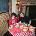 Richard 'Dicky Red' and his girlfriend, Sewell's Cottage Garden Telly, Red House, Norfolk - 14th May 1988