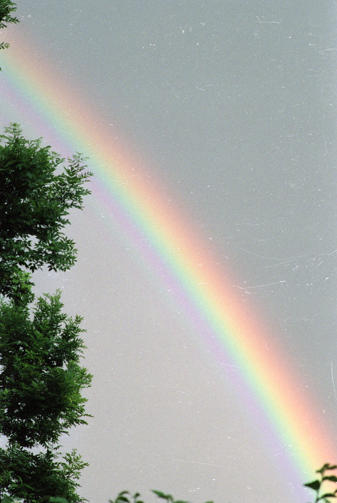 Close-up rainbow from Sewell's Cottage Garden Telly, Red House, Norfolk - 14th May 1988