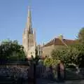 A view of Norwich Cathedral from the close, Sewell's Cottage Garden Telly, Red House, Norfolk - 14th May 1988