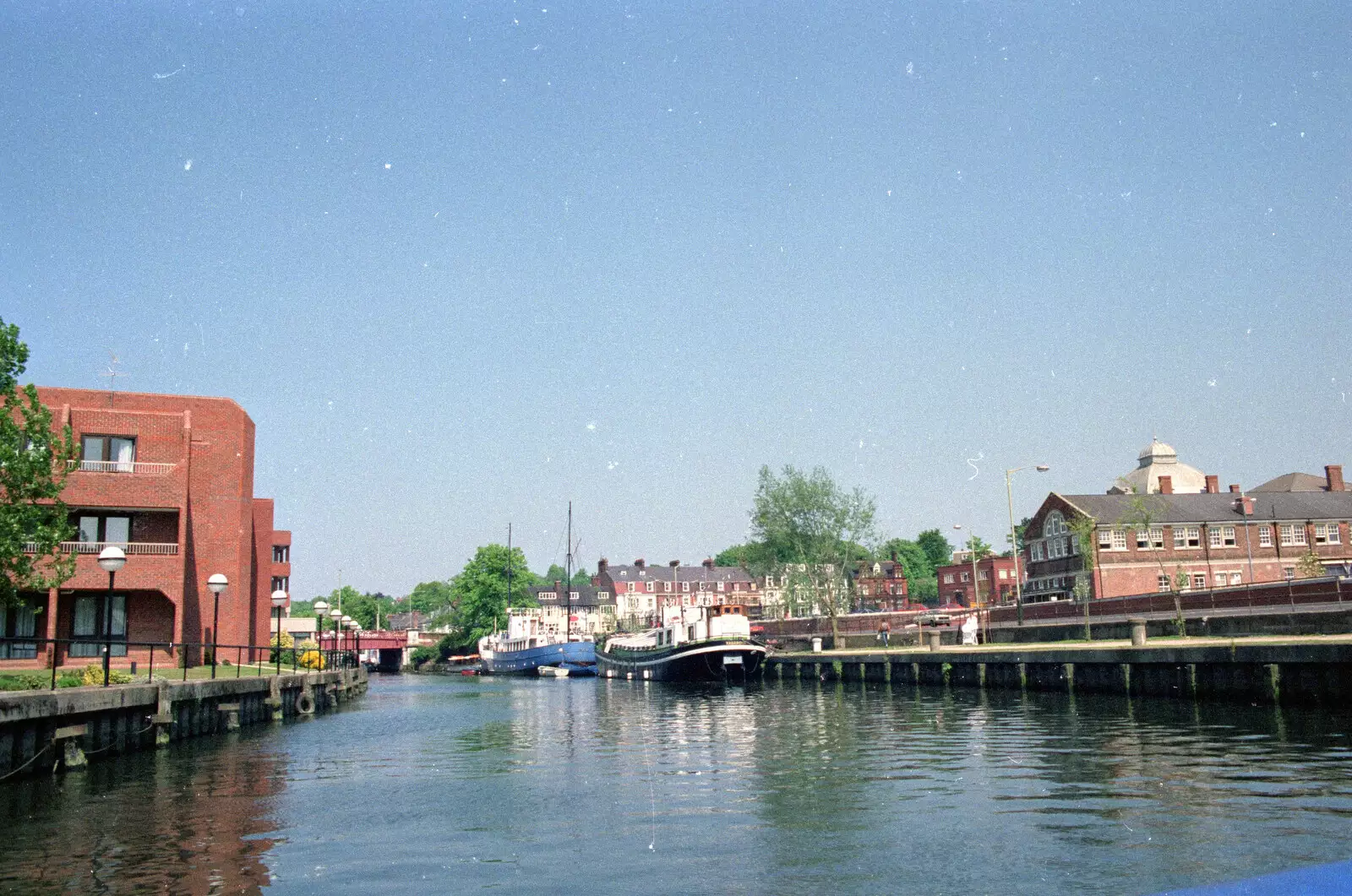 The River Wensum looking back into town, from The Plymouth Gang Visits Nosher in the Sticks, Red House, Buxton, Norfolk - 20th May 1988