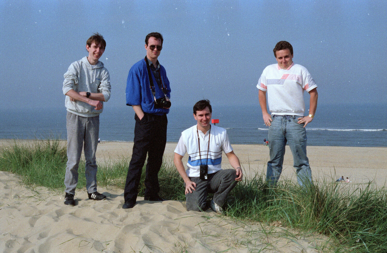 In the sand dunes at California, Norfolk from The Plymouth Gang Visits Nosher in the Sticks, Red House, Buxton, Norfolk - 20th May 1988