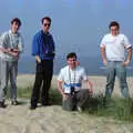 In the sand dunes at California, Norfolk, The Plymouth Gang Visits Nosher in the Sticks, Red House, Buxton, Norfolk - 20th May 1988