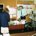 Nosher cuts the cake, Somans: Nosher's 21st Birthday at the Soman-Wherry Press, Norwich, Norfolk - 26th May 1988