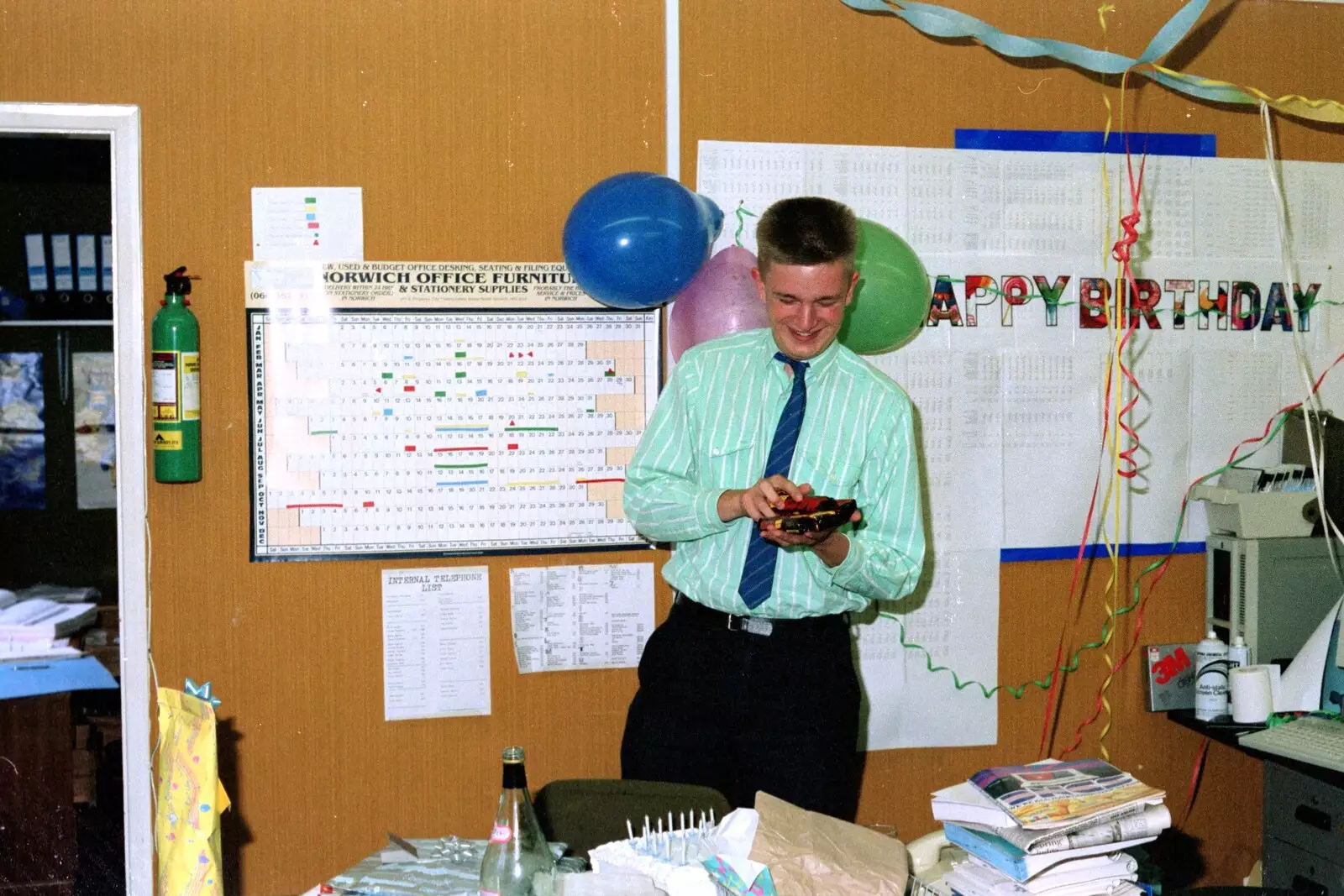 A present of a box of Mars bars, from Somans: Nosher's 21st Birthday at the Soman-Wherry Press, Norwich, Norfolk - 26th May 1988