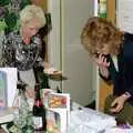 Valerie and Sue sort the cake out, Somans: Nosher's 21st Birthday at the Soman-Wherry Press, Norwich, Norfolk - 26th May 1988