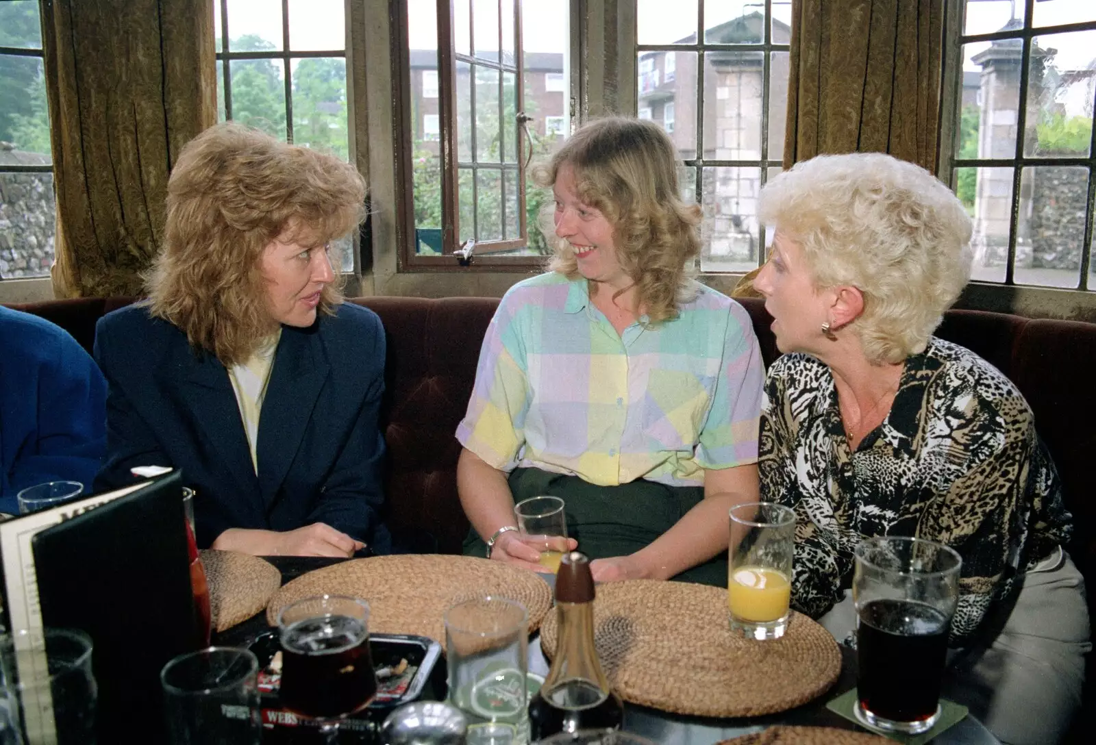 Sue, other Sue and Valerie, from Somans: Nosher's 21st Birthday at the Soman-Wherry Press, Norwich, Norfolk - 26th May 1988