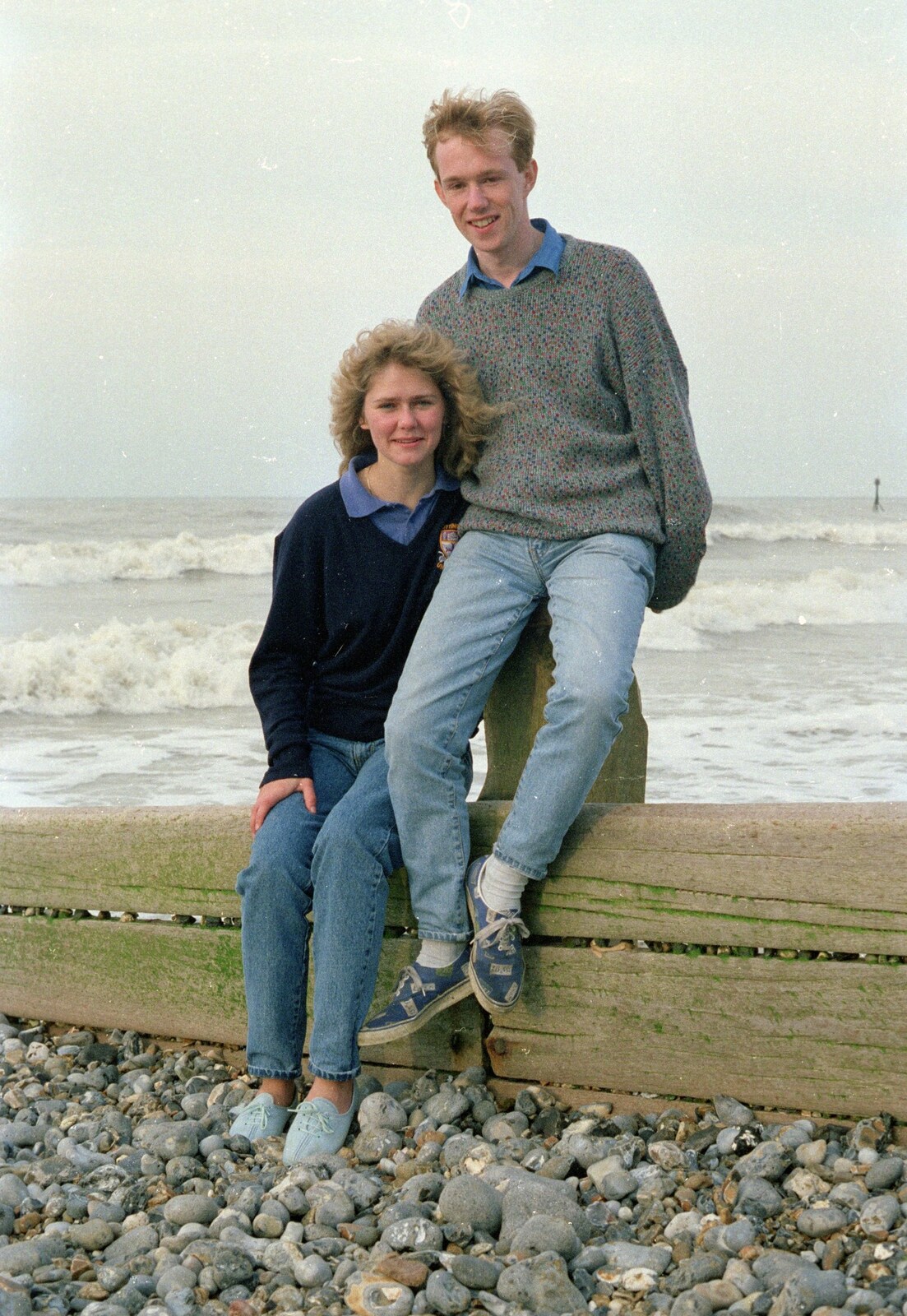 Emma and Martin from A Trip to the Beach, East Runton, Norfolk - 6th July 1988
