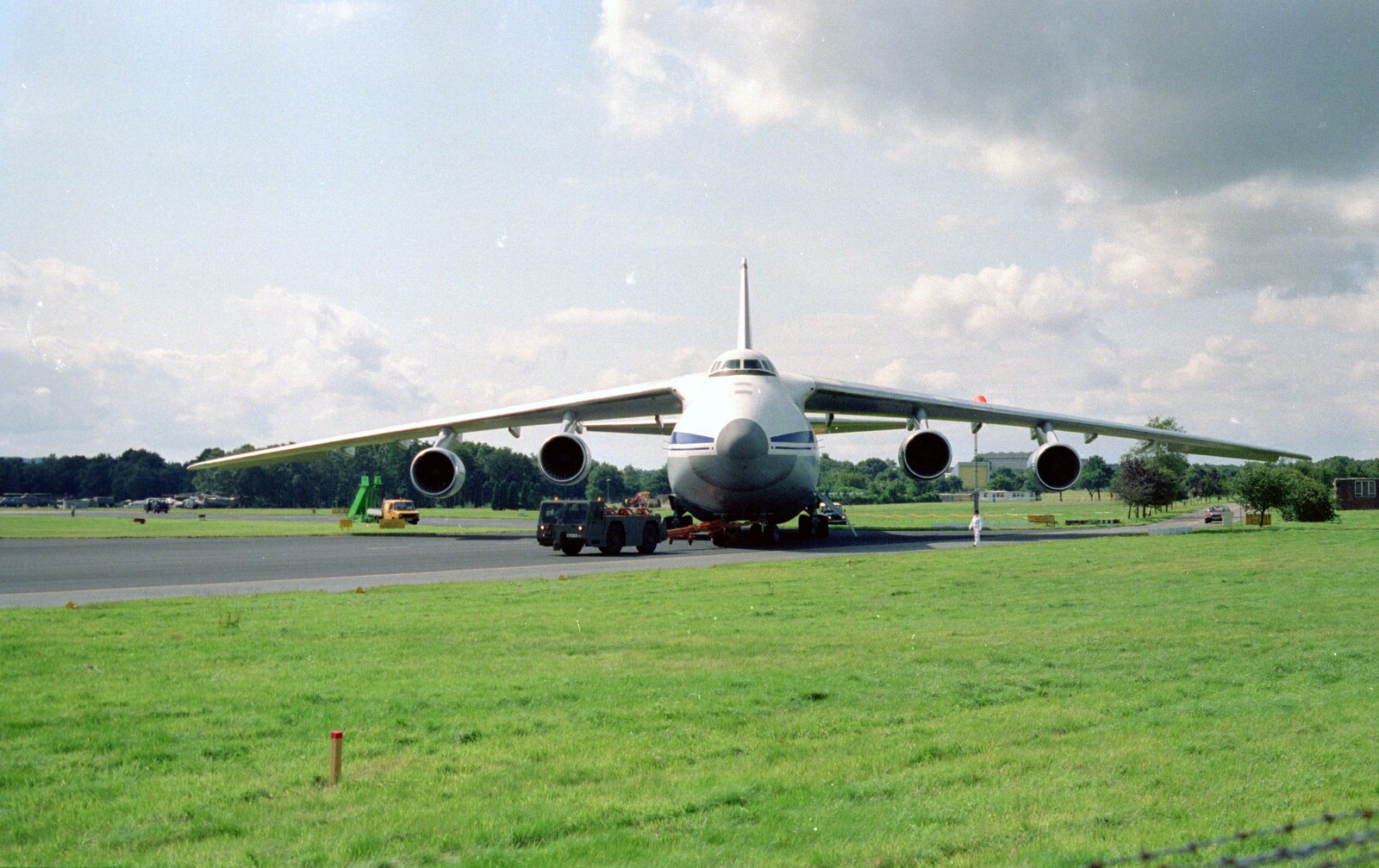 The Antonov AN-124 head on from Visiting Sean and Farnborough Airshow, Hampshire - 15th July 1988