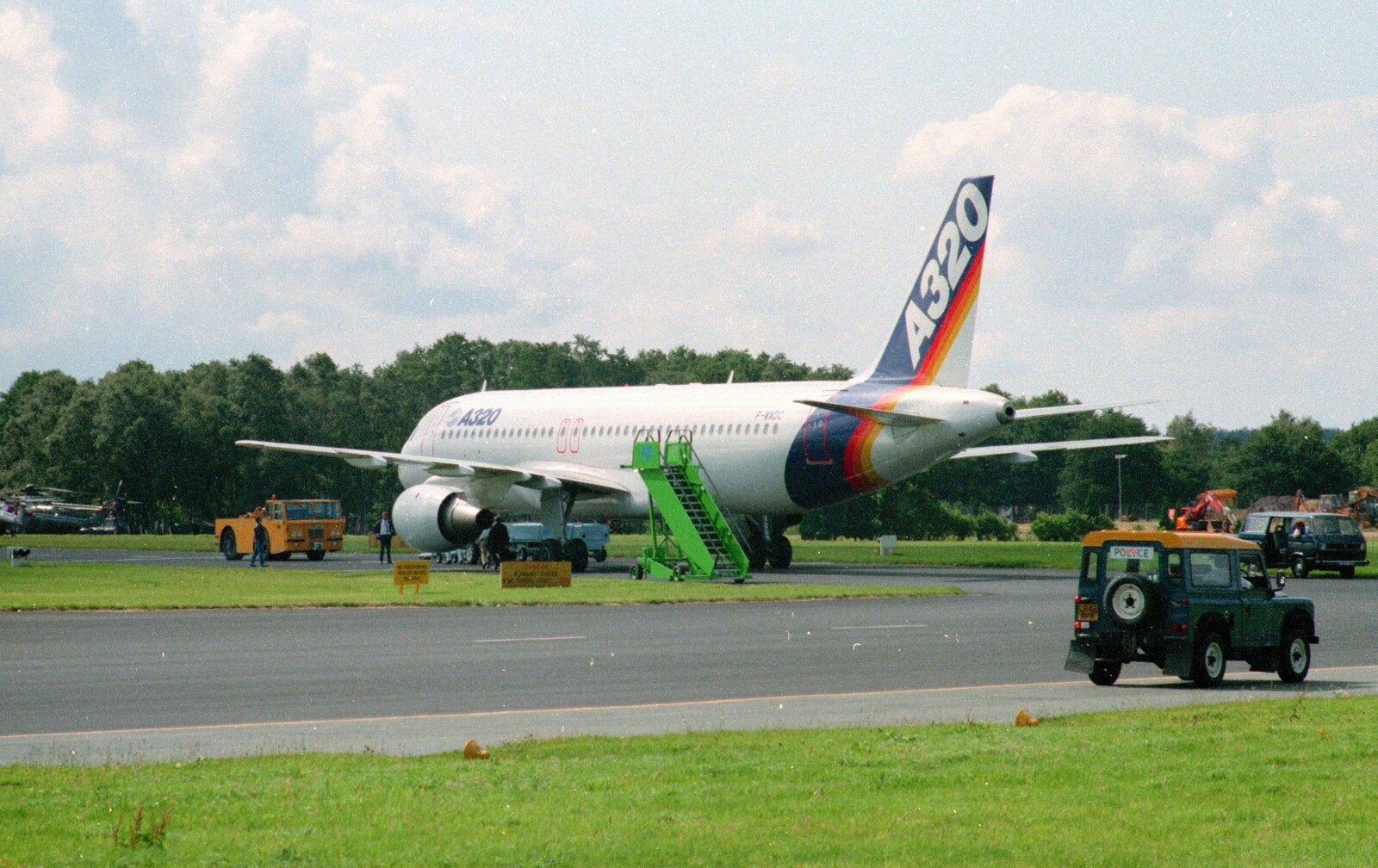 An Airbus A320 in its first year from Visiting Sean and Farnborough Airshow, Hampshire - 15th July 1988