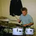 Nosher plays more drums, Soman-Wherry and a Drumkit, Norwich and Red House, Norfolk - 22nd July 1988