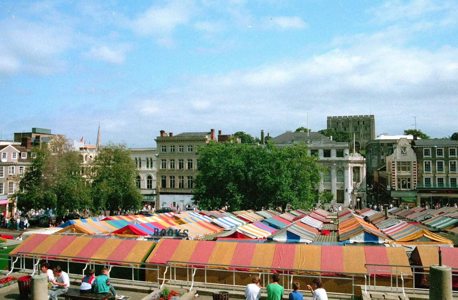 Norwich's old market, from Soman-Wherry and a Drumkit, Norwich and Red House, Norfolk - 22nd July 1988