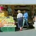 The fruit stall on Aylsham Market, Soman-Wherry and a Drumkit, Norwich and Red House, Norfolk - 22nd July 1988