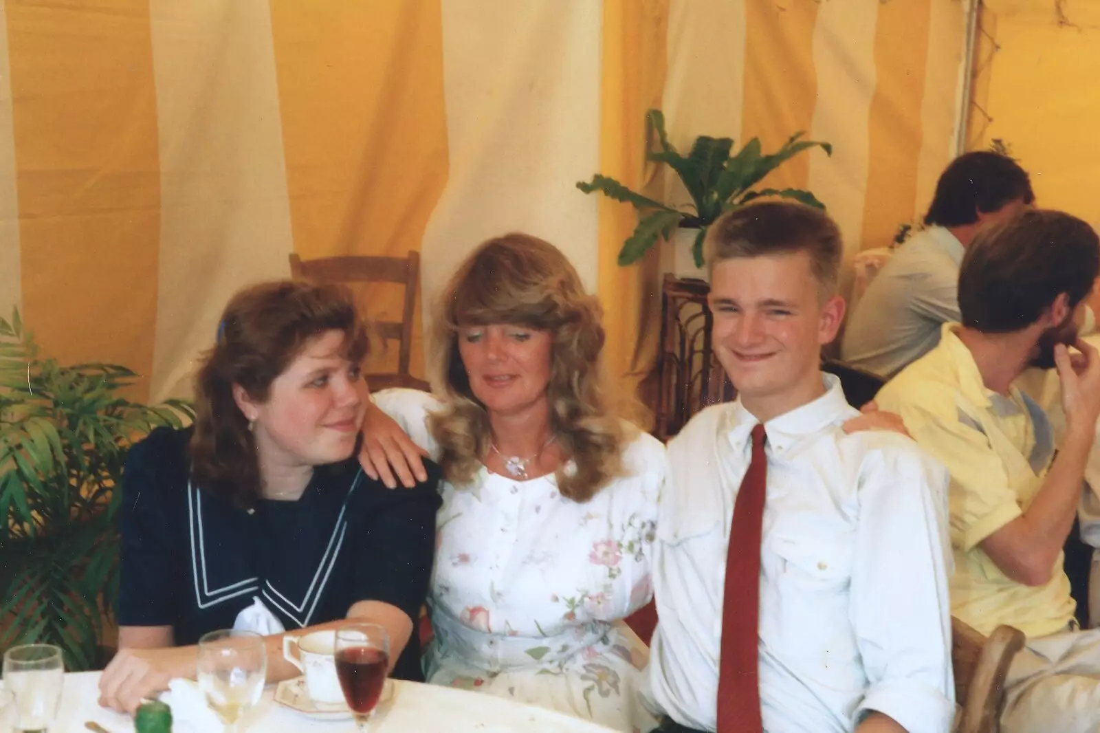 Sis, Mother and Nosher, from Mother and Mike's Wedding Reception, Bransgore, Dorset - 20th August 1988