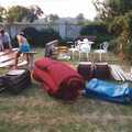 A wedding marquee kit is laid out on the lawn, Mother and Mike's Wedding Reception, Bransgore, Dorset - 20th August 1988