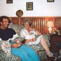 Mike and Grandmother at Burnt House Lane, Mother and Mike's Wedding Reception, Bransgore, Dorset - 20th August 1988