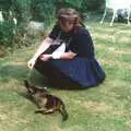 Sis plays with Florence the Moog, Mother and Mike's Wedding Reception, Bransgore, Dorset - 20th August 1988