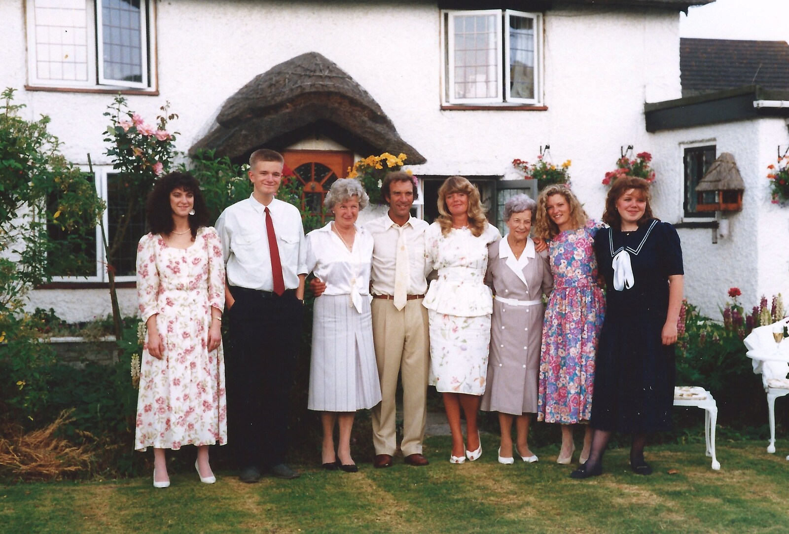 Another family group photo from Mother and Mike's Wedding Reception, Bransgore, Dorset - 20th August 1988