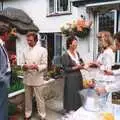 Kir Royale is served as Mother and Mike chat, Mother and Mike's Wedding Reception, Bransgore, Dorset - 20th August 1988