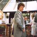 Neil in a restaurant, Mother and Mike's Wedding Reception, Bransgore, Dorset - 20th August 1988