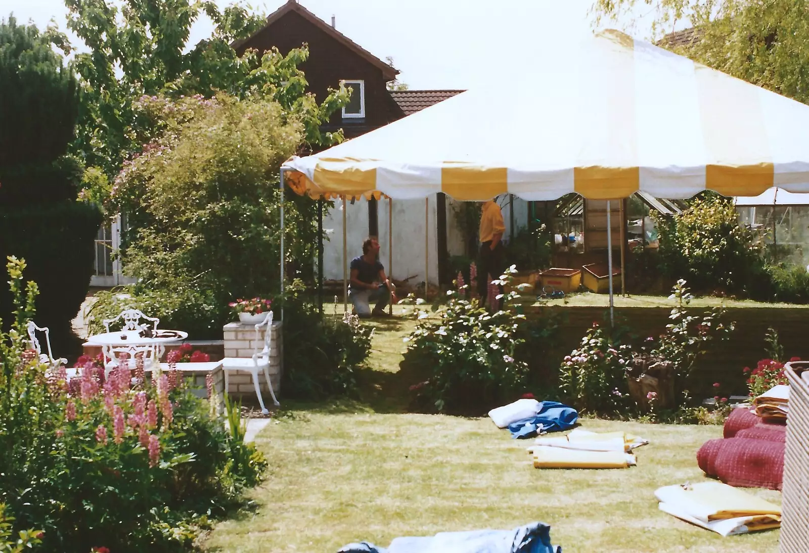 The marquee in the garden, from Mother and Mike's Wedding Reception, Bransgore, Dorset - 20th August 1988