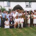 A big group photo, Mother and Mike's Wedding Reception, Bransgore, Dorset - 20th August 1988