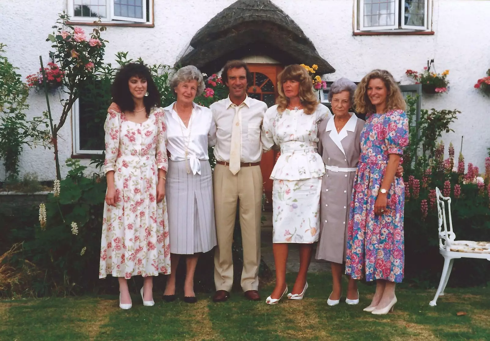 Mike's family, from Mother and Mike's Wedding Reception, Bransgore, Dorset - 20th August 1988