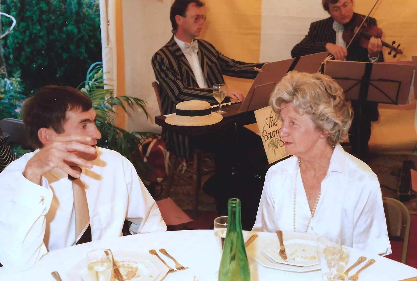 Grandmother and Mike's brother, from Mother and Mike's Wedding Reception, Bransgore, Dorset - 20th August 1988