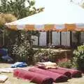 Rolls of carpet on the lawn, Mother and Mike's Wedding Reception, Bransgore, Dorset - 20th August 1988