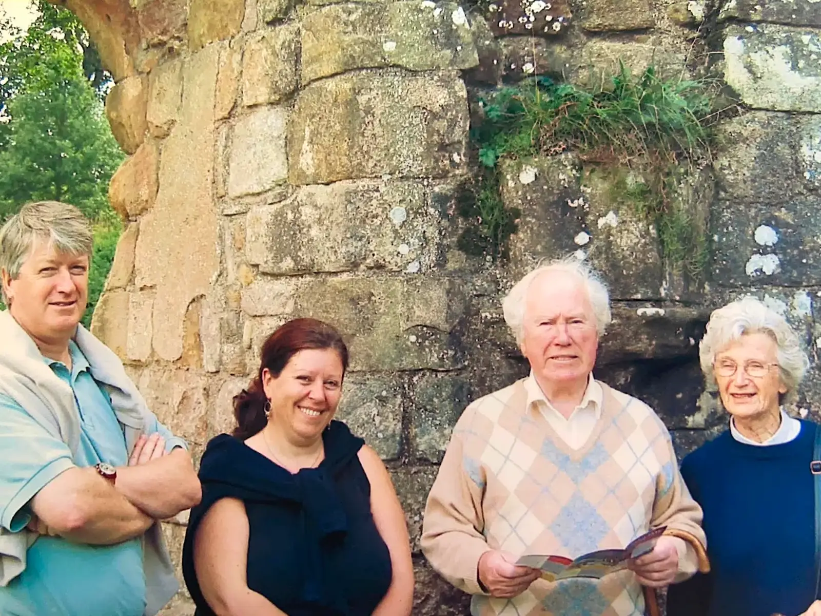 Neil, Debbie, Uncle James and Grandmother, from A Late 1980s Miscellany, Barton on Sea, Burton and Elsewhere - 1st September 1988
