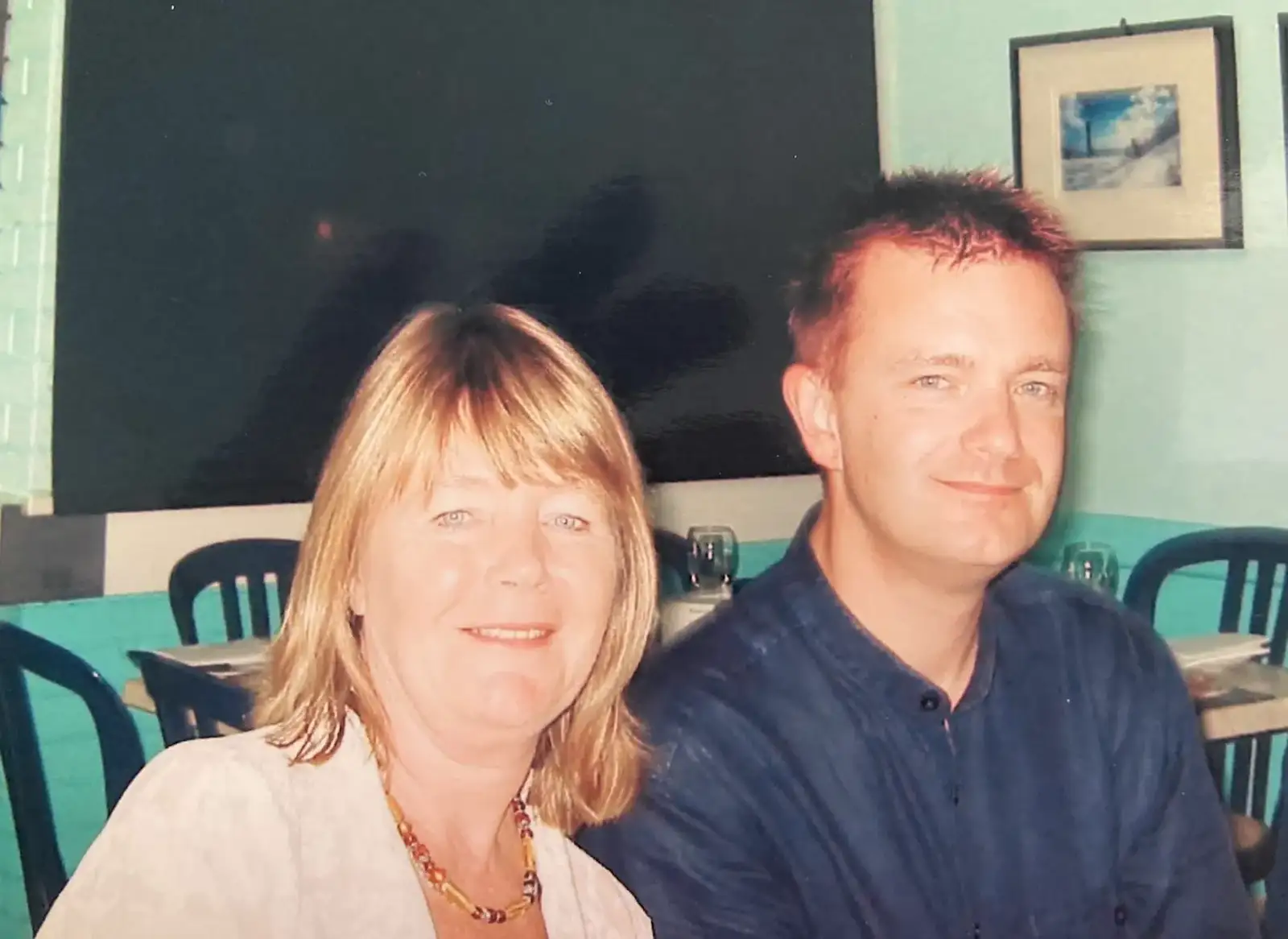 Mother and Nosher in a café somewhere, from A Late 1980s Miscellany, Barton on Sea, Burton and Elsewhere - 1st September 1988
