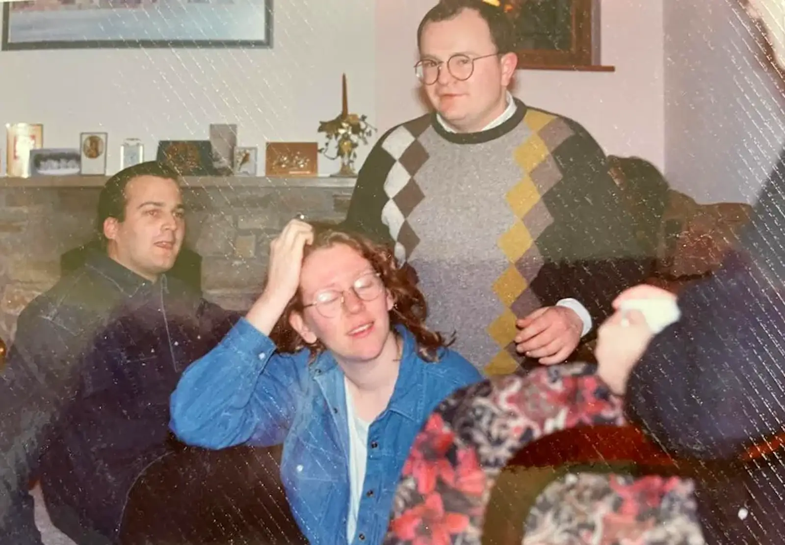 Martin, Liz and Hamish at Phil's, from A Late 1980s Miscellany, Barton on Sea, Burton and Elsewhere - 1st September 1988