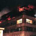 The smouldering roof of Dingles, Uni: The Fire-Bombing of Dingles, Plymouth, Devon - 19th December 1988