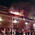 The crowds hang around, Uni: The Fire-Bombing of Dingles, Plymouth, Devon - 19th December 1988