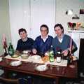 John, Chris and Riki, Uni: A Dinner Party, Harbertonford and Buckfastleigh, Devon - 24th December 1988