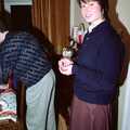 Angela's got a stash of peanuts, Uni: A Dinner Party, Harbertonford and Buckfastleigh, Devon - 24th December 1988