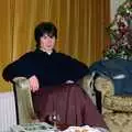 Angela waits for midnight mass, Uni: A Dinner Party, Harbertonford and Buckfastleigh, Devon - 24th December 1988