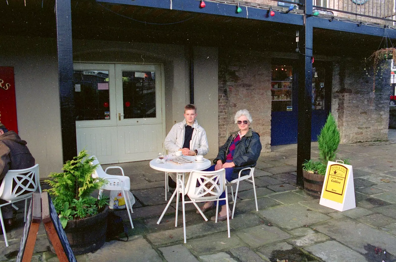 Nosher and Diana, from Uni: A Dinner Party, Harbertonford and Buckfastleigh, Devon - 24th December 1988