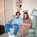 Mike and Mother, Christmas at Pitt Farm, Harbertonford, Devon - 25th December 1988