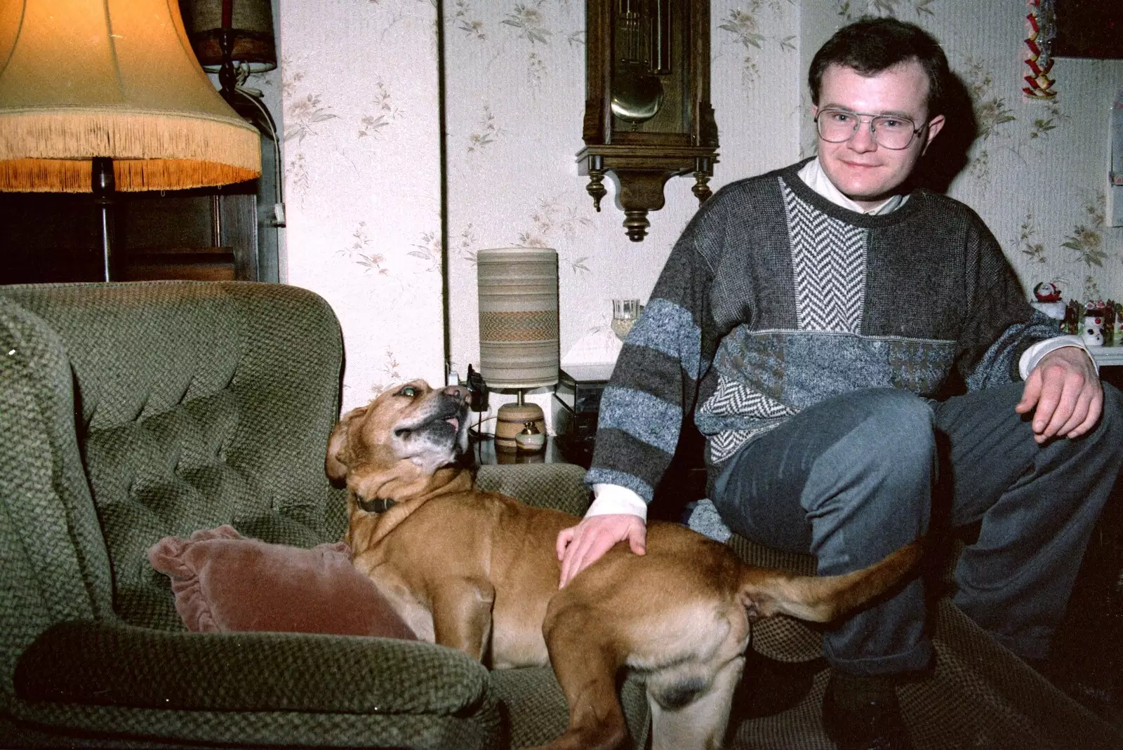 Geordie and Hamish, from New Year's Eve at Hamish's, New Milton, Hampshire - 31st December 1988