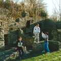 The lads mess around in derelict houses, Uni: A Ride on the Plym Valley Cycle Path, Plymstock, Devon - 26th February 1989