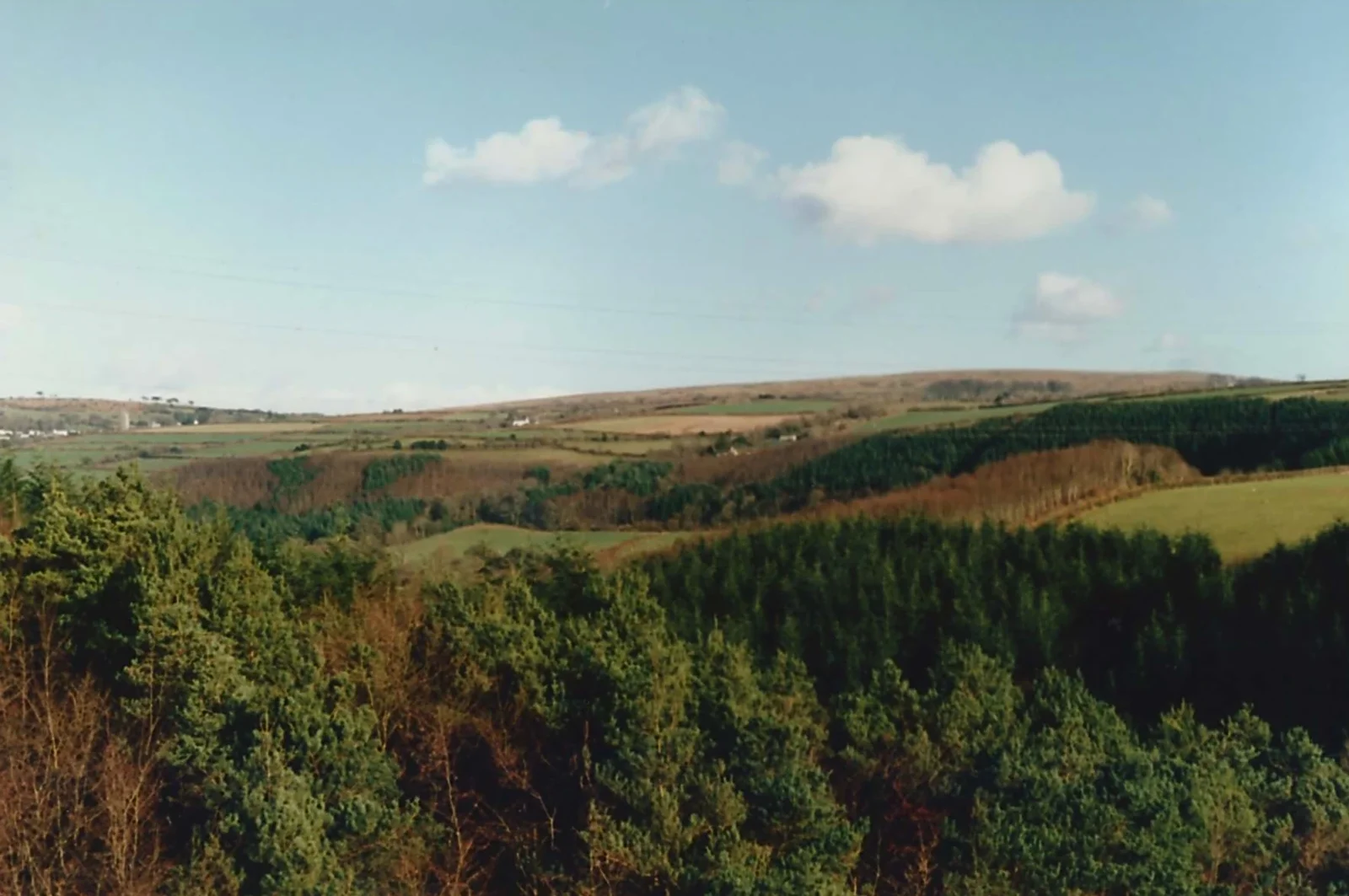 A view over Dartmoor, from Uni: A Ride on the Plym Valley Cycle Path, Plymstock, Devon - 26th February 1989