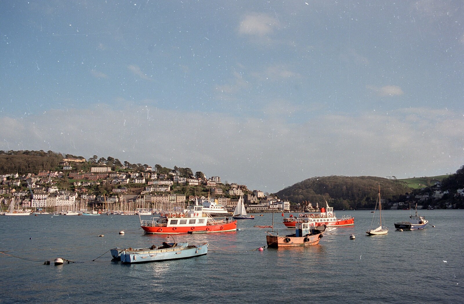 A view of Kingswear from Dartmouth from Uni: Totnes and Dartmoor Pasties, Devon - 2nd March 1989