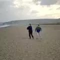 Kate and Dave on Slapton Sands, Uni: Wembury and Slapton, Devon - 18th March 1989