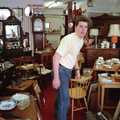 Jon in his parents' antique shop on Old Milton Road, Barton-on-Sea and Farnborough Miscellany, Hampshire - 11th April 1989