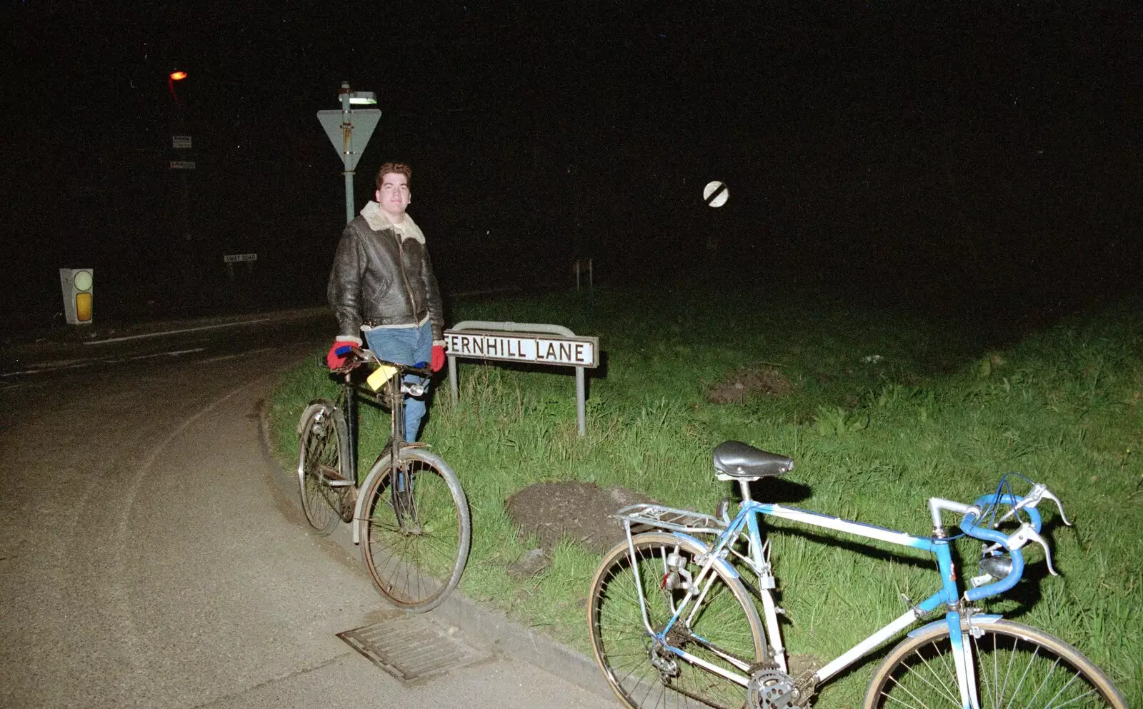 Jon and Nosher return from The Plough Inn, from Barton-on-Sea and Farnborough Miscellany, Hampshire - 26th March 1989