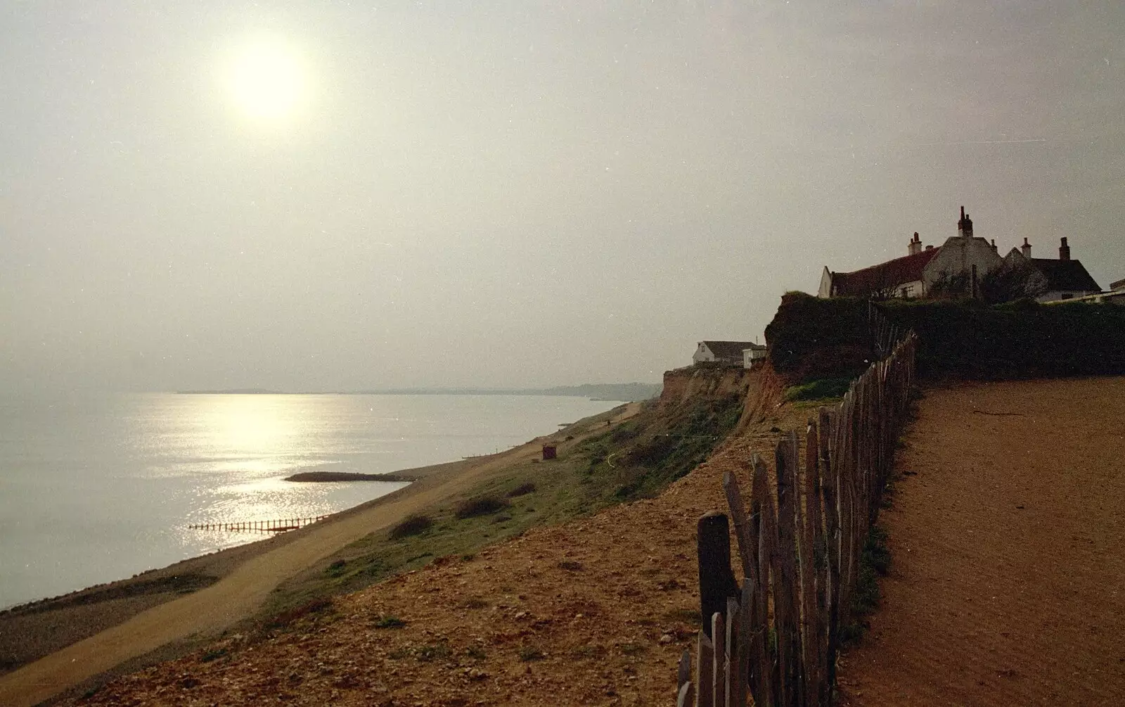 The seafront, looking towards Hengistbury Head, from Barton-on-Sea and Farnborough Miscellany, Hampshire - 26th March 1989