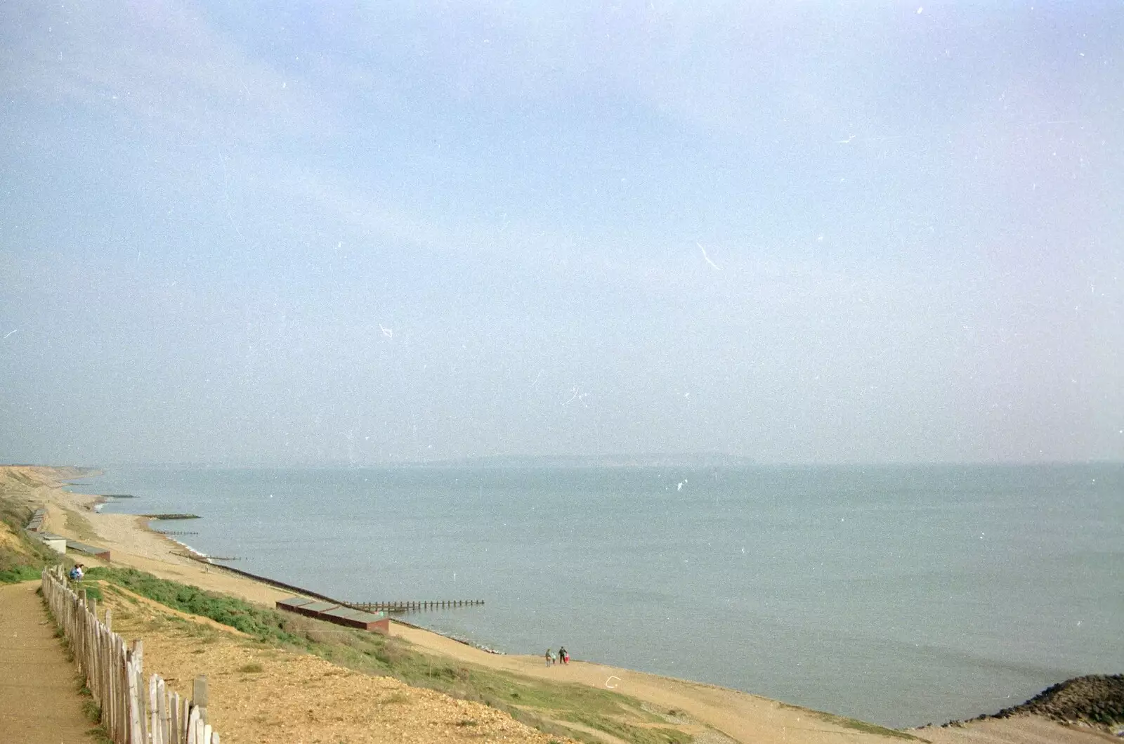 Barton sea front and the Isle of Wight, from Barton-on-Sea and Farnborough Miscellany, Hampshire - 26th March 1989