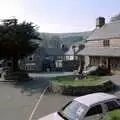 Andrew in his car in the square at Widdecombe, Uni: Dartmoor Night and Day, Dartmouth and a bit of Jiu Jitsu, Devon - 29th April 1989